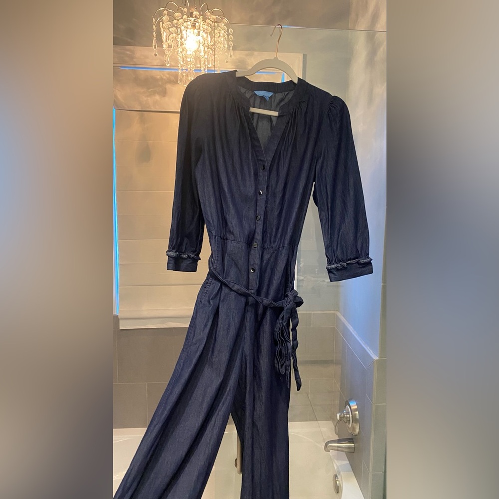 Draper James Chambray Tie-Waist Jumpsuit - image 6